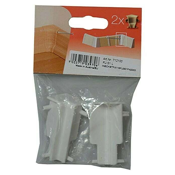 BAUHAUS Profiles And More Innenecke FU51L/KU51L Weiß, 2 Stk. 2 BAUHAUS Profiles And More Innenecke FU51L/KU51L Weiß, 2 Stk. – Bild 2