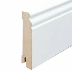 BAUHAUS Sockelleiste 2,44 M X 1,8 Cm X 9,6 Cm, Profiliert, Grundiert