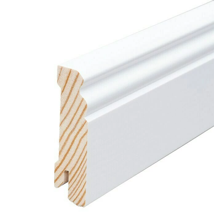 BAUHAUS Sockelleiste 2,4 M X 1,8 Cm X 7 Cm, Weiß, Lackiert 1 BAUHAUS Sockelleiste 2,4 M X 1,8 Cm X 7 Cm, Weiß, Lackiert