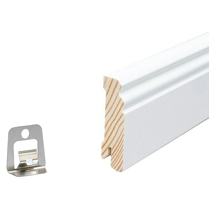 BAUHAUS Sockelleiste 2,4 M X 1,8 Cm X 7 Cm, Weiß, Lackiert 4 BAUHAUS Sockelleiste 2,4 M X 1,8 Cm X 7 Cm, Weiß, Lackiert – Bild 4