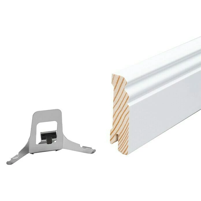 BAUHAUS Sockelleiste 2,4 M X 1,8 Cm X 7 Cm, Weiß, Lackiert 5 BAUHAUS Sockelleiste 2,4 M X 1,8 Cm X 7 Cm, Weiß, Lackiert – Bild 5