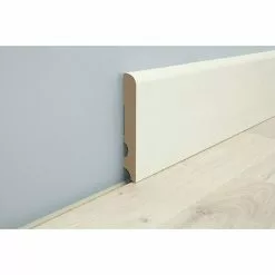 BAUHAUS LOGOCLIC Sockelleiste Weiß 2,6 M X 15 Mm X 100 Mm, Gerundet