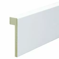 BAUHAUS Sockelleiste Weiß, 2,4 M X 19 Mm X 80 Mm, Gerade