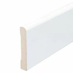 BAUHAUS Sockelleiste Weiß, 2,44 M X 1 Cm X 5,8 Cm, Gerade