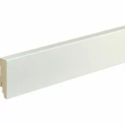 BAUHAUS Sockelleiste FU087L Weiß, 2,4 M X 19 Mm X 70 Mm, Lackiert