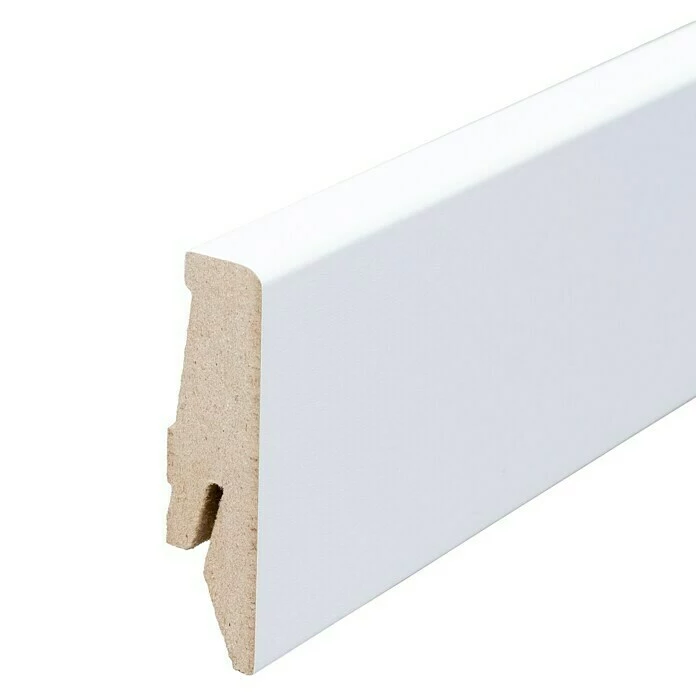 BAUHAUS Sockelleiste Weiß, 2,4 M X 18 Mm X 58 Mm, Konisch 1 BAUHAUS Sockelleiste Weiß, 2,4 M X 18 Mm X 58 Mm, Konisch