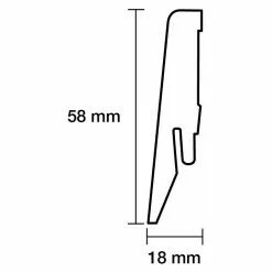 BAUHAUS Sockelleiste Weiß, 2,4 M X 18 Mm X 58 Mm, Konisch 7 BAUHAUS Sockelleiste Weiß, 2,4 M X 18 Mm X 58 Mm, Konisch -Angebote Fliesen Store 12 6271