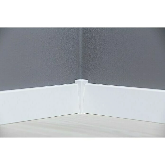BAUHAUS Sockelleiste Weiß, 2,4 M X 18 Mm X 58 Mm, Konisch 5 BAUHAUS Sockelleiste Weiß, 2,4 M X 18 Mm X 58 Mm, Konisch – Bild 5