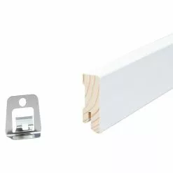 BAUHAUS Sockelleiste 2,4 M X 1,6 Cm X 4 Cm, Nadelholz, Lackiert -Angebote Fliesen Store 12 6280