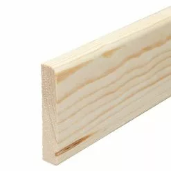 BAUHAUS Profiles And More Sockelleiste 2,4 M X 1 Cm X 5,8 Cm, Kiefer, Unbehandelt