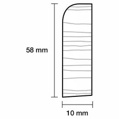 BAUHAUS Profiles And More Sockelleiste 2,4 M X 1 Cm X 5,8 Cm, Kiefer, Unbehandelt -Angebote Fliesen Store 12 6290