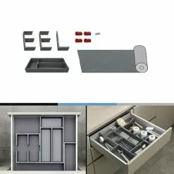 BAUHAUS Essensa Schubladeneinsatz-Set Connect Kunststoff, Dunkelgrau