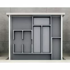 BAUHAUS Essensa Schubladeneinsatz-Set Connect Kunststoff, Dunkelgrau -Angebote Fliesen Store 12 6425