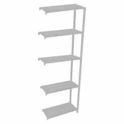 BAUHAUS Simonrack Simonoffice Aktenregal Anbauelement L X B X H: 40 X 90 X 210 Cm, Traglast: 200 Kg/Boden, Anzahl Böden: 5, Weiß