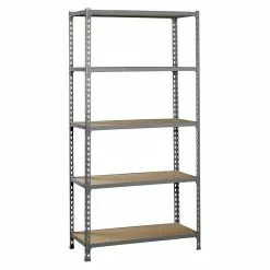 BAUHAUS Simonrack Maderclick Metallregal Super Plus L X B X H: 40 X 110 X 200 Cm, Traglast: 150 Kg/Boden, Anzahl Böden: 5, Stecken, Grau