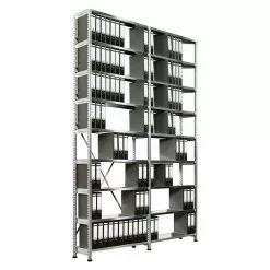 BAUHAUS Scholz Aktenregal Grundelement Länge: 1.050 Mm, Breite: 300 Mm, Höhe: 3.000 Mm, Traglast: 80 Kg/Boden, Anzahl Böden: 9 Stk. -Angebote Fliesen Store 12 6543