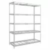 BAUHAUS Simonrack Ecoforte Metall-Schwerlastregal Rex L X B X H: 60 X 180 X 200 Cm, Traglast: 400 Kg/Boden, Anzahl Böden: 5 Stk., Stecken, Silber