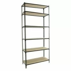 BAUHAUS Simonrack Maderclick Metallregal Mega Plus L X B X H: 30 X 120 X 250 Cm, Traglast: 150 Kg/Boden, Anzahl Böden: 6 Stk., Stecken, Anthrazitgrau
