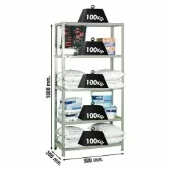 BAUHAUS Simonrack Comfort Metallregal L X B X H: 30 X 90 X 180 Cm, Traglast: 100 Kg/Boden, Anzahl Böden: 5, Schrauben, Grau 9 BAUHAUS Simonrack Comfort Metallregal L X B X H: 30 X 90 X 180 Cm, Traglast: 100 Kg/Boden, Anzahl Böden: 5, Schrauben, Grau -Angebote Fliesen Store 12 6685