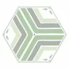 BAUHAUS Feinsteinzeugfliese Hexagon Jasmine 25 X 22 Cm, Weiß/Grün, Matt