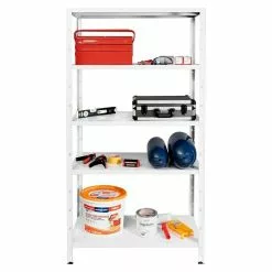 BAUHAUS Regalux Metallregal L X B X H: 45 X 100 X 188 Cm, Traglast: 65 Kg/Boden, Weiß -Angebote Fliesen Store 12 6696