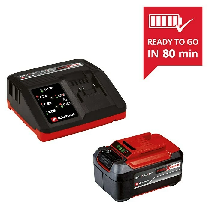 BAUHAUS Einhell Power X-Change Akku & Ladegerät PXC-Starter-Kit 18 V, 1 Akku, 5,2 Ah 2 BAUHAUS Einhell Power X-Change Akku & Ladegerät PXC-Starter-Kit 18 V, 1 Akku, 5,2 Ah – Bild 2