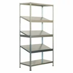 BAUHAUS Simonrack Simonclick Metallregal Simonexpo L X B X H: 50 X 100 X 200 Cm, Traglast: 200 Kg/Boden, Anzahl Böden: 5 Stk., Montageart: Stecken, Silber