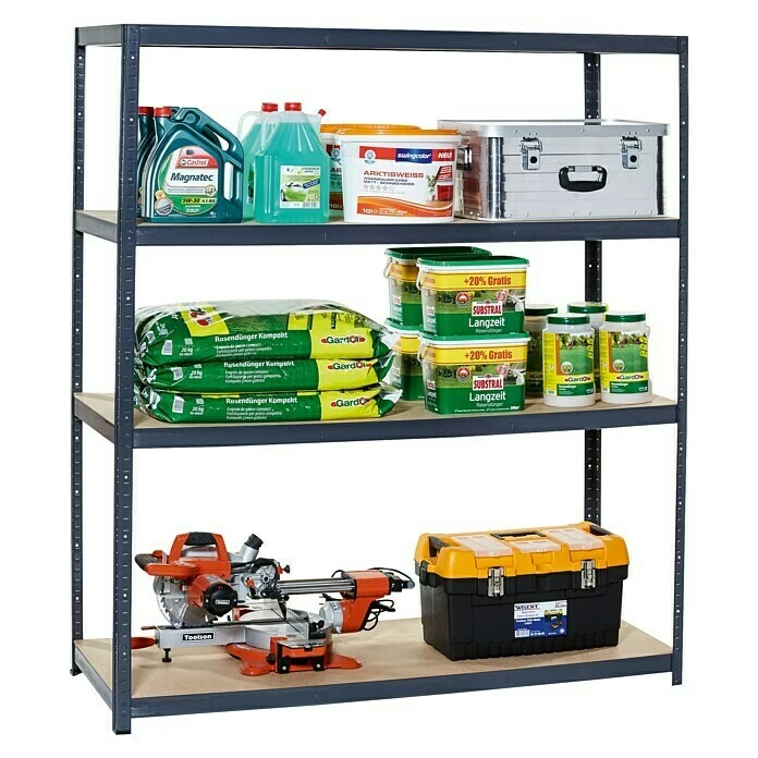 BAUHAUS Regalux Metall-Schwerlastregal R250 60 X 160 X 180 Cm, Traglast: 250 Kg/Boden, Stecken 2 BAUHAUS Regalux Metall-Schwerlastregal R250 60 X 160 X 180 Cm, Traglast: 250 Kg/Boden, Stecken – Bild 2