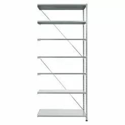 BAUHAUS Scholz Metall-Lagerregal Anbauelement Länge: 200 Mm, Breite: 1.010 Mm, Höhe: 2.640 Mm, Traglast: 70 Kg/Boden, Anzahl Böden: 7 Stk.