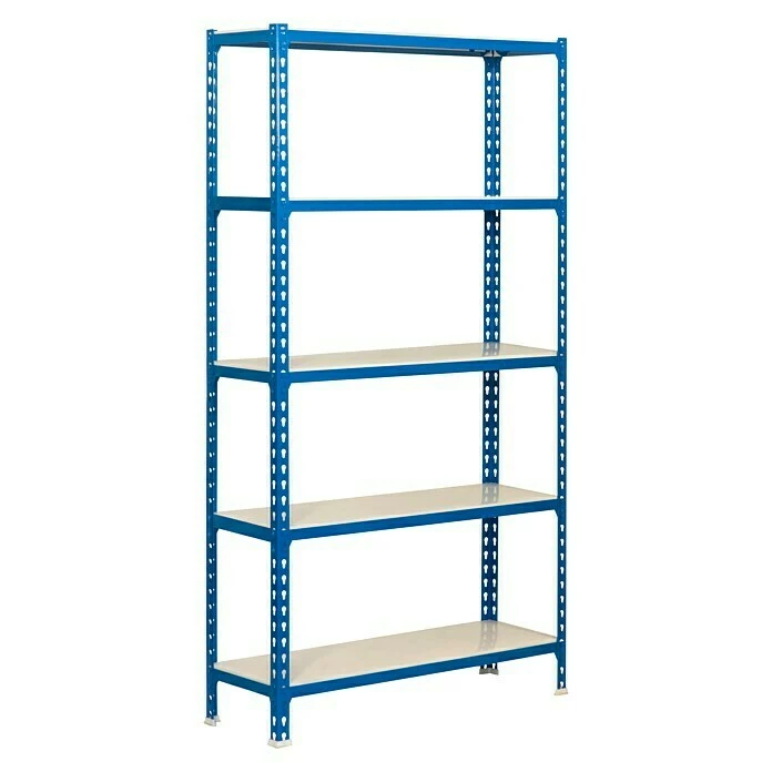 BAUHAUS Simonrack Simonclick Metallregal Super Plus L X B X H: 40 X 110 X 200 Cm, Traglast: 180 Kg/Boden, Anzahl Böden: 5 Stk., Stecken, Blau/Weiß 1 BAUHAUS Simonrack Simonclick Metallregal Super Plus L X B X H: 40 X 110 X 200 Cm, Traglast: 180 Kg/Boden, Anzahl Böden: 5 Stk., Stecken, Blau/Weiß