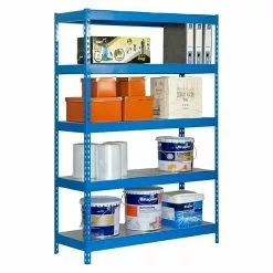 BAUHAUS Simonrack Bricoforte Metall-Schwerlastregal L X B X H: 60 X 100 X 200 Cm, Traglast: 300 Kg/Boden, Anzahl Böden: 5, Blau, Material Boden: Metall -Angebote Fliesen Store 12 6952