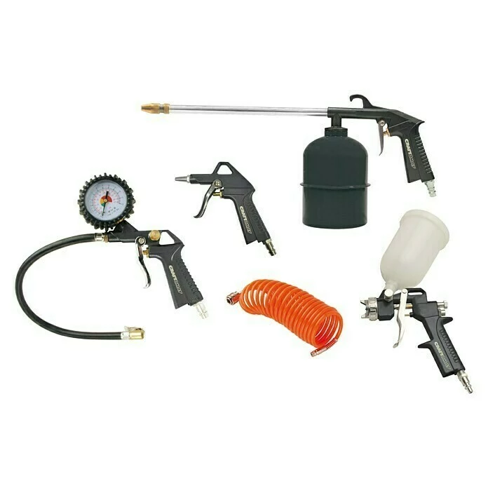 BAUHAUS Craftomat Druckluft-Set Betriebsdruck: 3 Bar - 10 Bar, 5 -tlg. 1 BAUHAUS Craftomat Druckluft-Set Betriebsdruck: 3 Bar - 10 Bar, 5 -tlg.