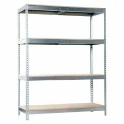 BAUHAUS Simonrack Simonforte Metall-Schwerlastregal L X B X H: 45 X 150 X 200 Cm, Traglast: 600 Kg/Boden, Anzahl Böden: 4, Silber