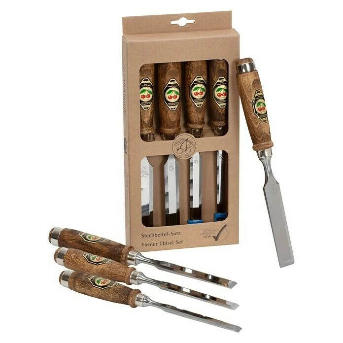 BAUHAUS Kirschen Stechbeitelsatz 4 -tlg. 3 BAUHAUS Kirschen Stechbeitelsatz 4 -tlg. – Bild 3