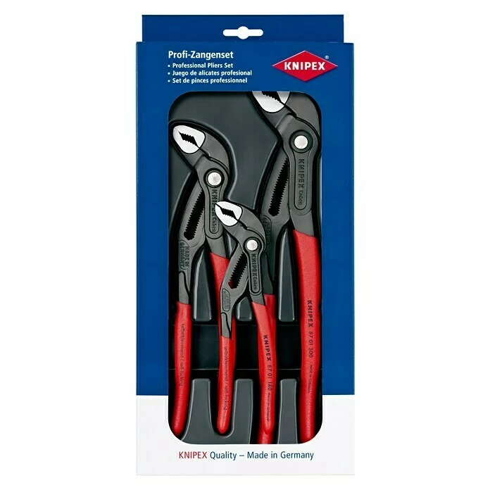 BAUHAUS Knipex Cobra Wasserpumpenzangen-Set 3 -tlg. 1 BAUHAUS Knipex Cobra Wasserpumpenzangen-Set 3 -tlg.