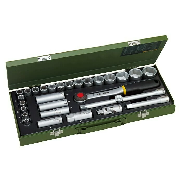 BAUHAUS Proxxon Industrial Steckschlüssel-Satz ½″ Vierkant, 29 -tlg. 1 BAUHAUS Proxxon Industrial Steckschlüssel-Satz ½″ Vierkant, 29 -tlg.