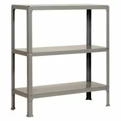 BAUHAUS Simonrack Homeclick Metallregal Plus L X B X H: 30 X 100 X 90 Cm, Traglast: 150 Kg/Boden, Anzahl Böden: 3 Stk., Stecken, Grau