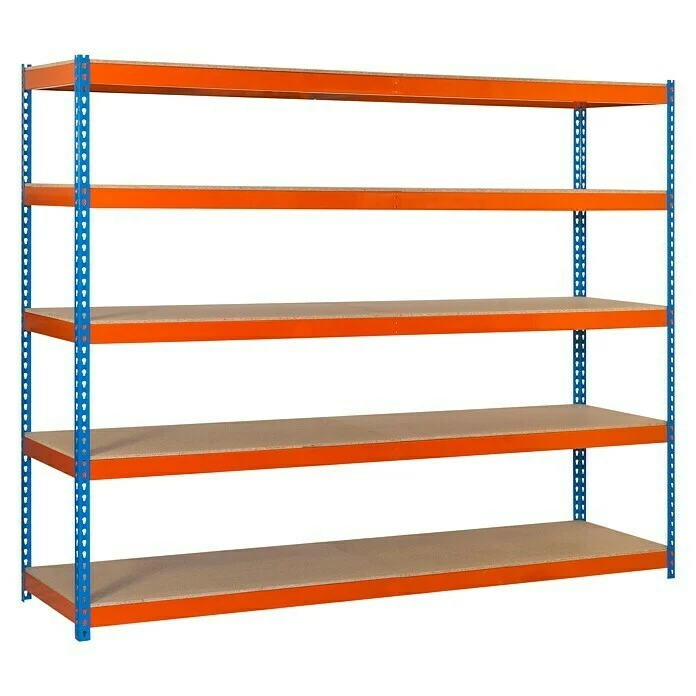 BAUHAUS Simonrack Ecoforte Metall-Schwerlastregal L X B X H: 45 X 180 X 200 Cm, Traglast: 400 Kg/Boden, Anzahl Böden: 5 Stk., Stecken, Blau/Orange 1 BAUHAUS Simonrack Ecoforte Metall-Schwerlastregal L X B X H: 45 X 180 X 200 Cm, Traglast: 400 Kg/Boden, Anzahl Böden: 5 Stk., Stecken, Blau/Orange
