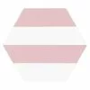 BAUHAUS Feinsteinzeugfliese Hexagon Porto Capri Rose 22 X 25 Cm, Weiß/Rosa, Matt