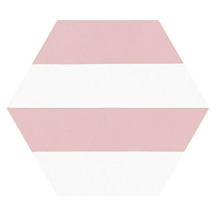 BAUHAUS Feinsteinzeugfliese Hexagon Porto Capri Rose 22 X 25 Cm, Weiß/Rosa, Matt 1 BAUHAUS Feinsteinzeugfliese Hexagon Porto Capri Rose 22 X 25 Cm, Weiß/Rosa, Matt