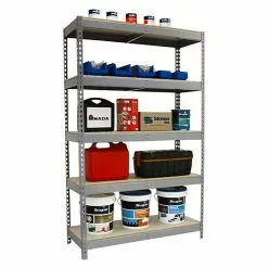 BAUHAUS Simonrack Ecoforte Metall-Schwerlastregal L X B X H: 45 X 150 X 250 Cm, Traglast: 400 Kg/Boden, Anzahl Böden: 5 Stk., Stecken, Grau -Angebote Fliesen Store 12 7694