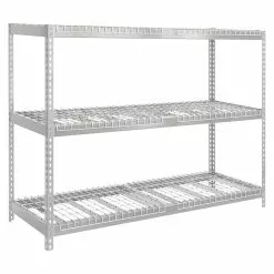 BAUHAUS Simonrack Ecoforte Metall-Schwerlastregal Rex L X B X H: 60 X 180 X 200 Cm, Traglast: 400 Kg/Boden, Anzahl Böden: 3 Stk., Stecken, Silber