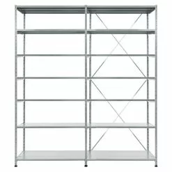 BAUHAUS Scholz Metall-Lagerregal SE Länge: 600 Mm, Breite: 2.060 Mm, Höhe: 2.640 Mm, Traglast: 200 Kg/Boden, Anzahl Böden: 7 Stk.