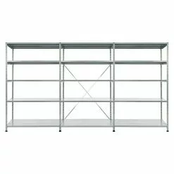 BAUHAUS Scholz Metall-Lagerregal SE Länge: 500 Mm, Breite: 3.070 Mm, Höhe: 1.920 Mm, Traglast: 170 Kg/Boden, Anzahl Böden: 5 Stk.