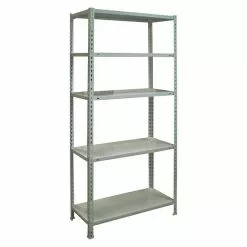 BAUHAUS Simonrack Simonclick Metallregal L X B X H: 30 X 80 X 180 Cm, Traglast: 150 Kg/Boden, Anzahl Böden: 5 Stk., Stecken, Grau
