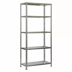 BAUHAUS Simonrack Comfort Metallregal L X B X H: 40 X 100 X 200 Cm, Traglast: 100 Kg/Boden, Anzahl Böden: 5 Stk., Schrauben, Silber