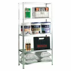 BAUHAUS Simonrack Comfort Metallregal L X B X H: 40 X 100 X 200 Cm, Traglast: 100 Kg/Boden, Anzahl Böden: 5 Stk., Schrauben, Silber -Angebote Fliesen Store 12 7888