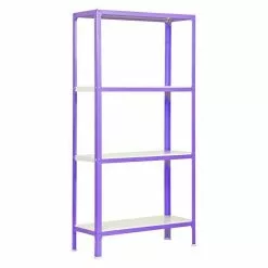 BAUHAUS Simonrack Homeclick Metallregal Mini L X B X H: 40 X 80 X 160 Cm, Traglast: 150 Kg/Boden, Anzahl Böden: 4 Stk., Lila