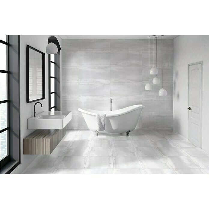 BAUHAUS Oxyd Feinsteinzeugfliese 60 X 60 Cm, Weiß, Schimmernd 3 BAUHAUS Oxyd Feinsteinzeugfliese 60 X 60 Cm, Weiß, Schimmernd – Bild 3