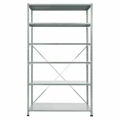 BAUHAUS Scholz Metall-Lagerregal Grundelement Länge: 800 Mm, Breite: 1.250 Mm, Höhe: 2.280 Mm, Traglast: 240 Kg/Boden, Anzahl Böden: 6 Stk.